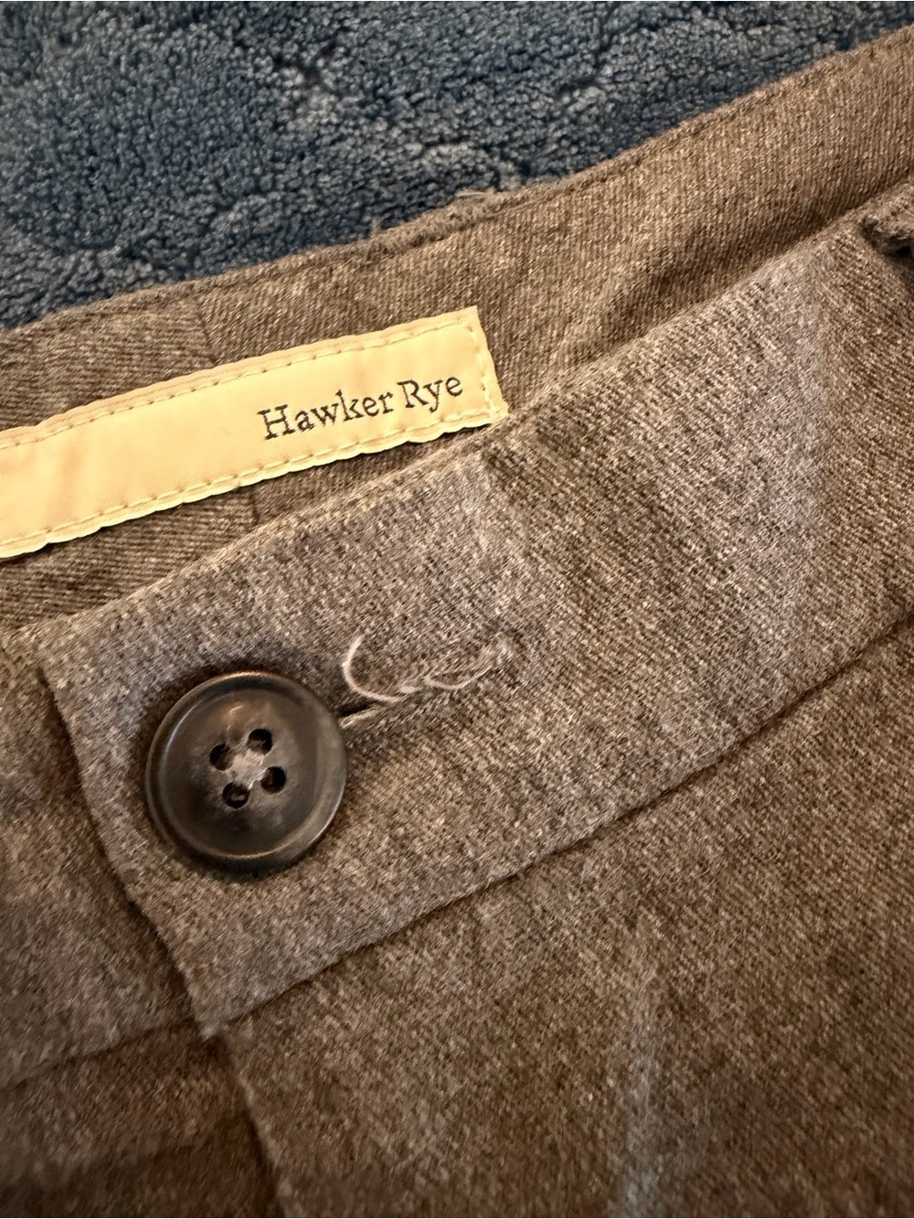 Hawker Rye Straight Fit Pants 38x32 Heather Grey Stretch Chino - Picture 6 of 8